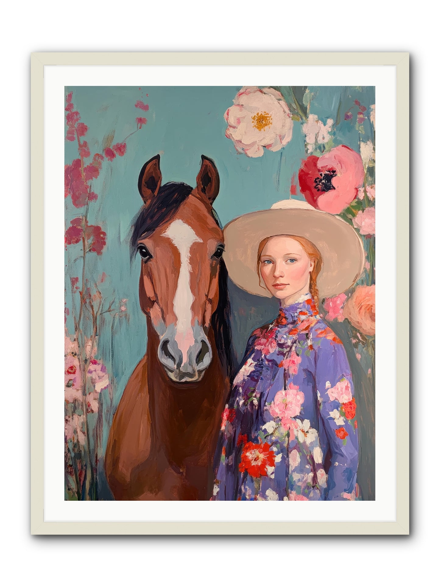 Rhinestone Rebel -- Framed Print - White 30x40