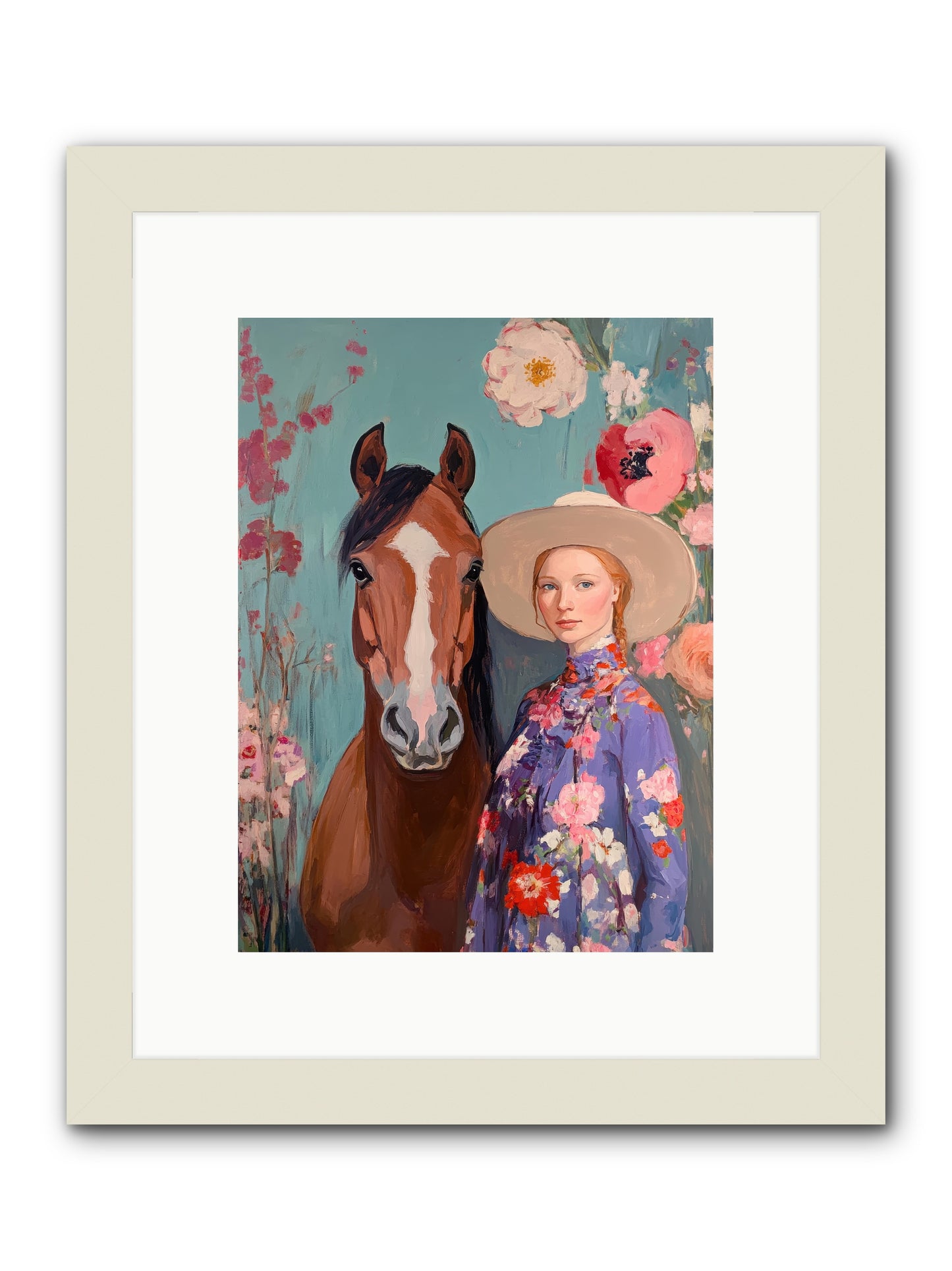 Rhinestone Rebel -- Framed Print - White 9x12