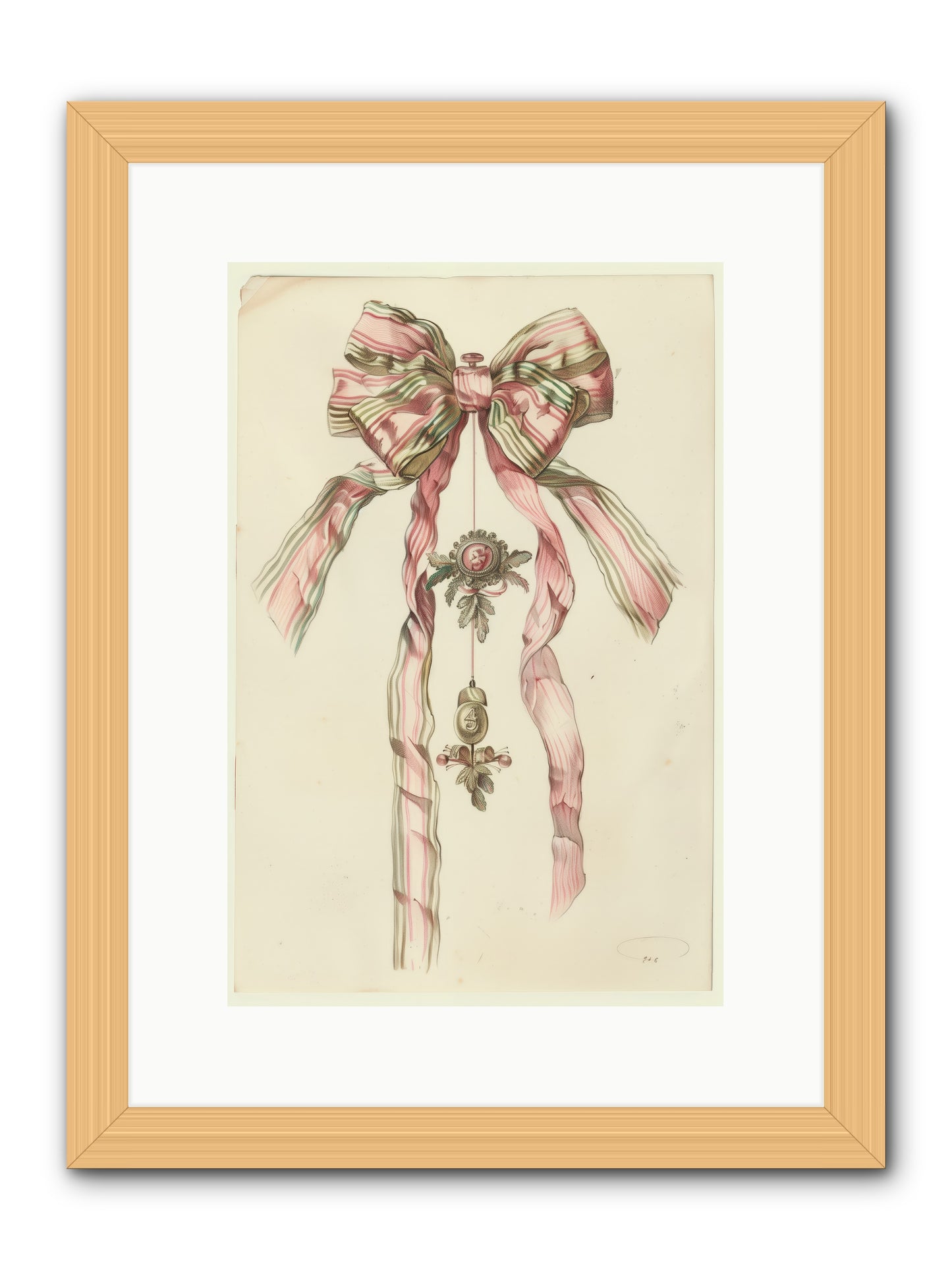 Ribbon Rendezvous -- Framed Print - Natural 10x15