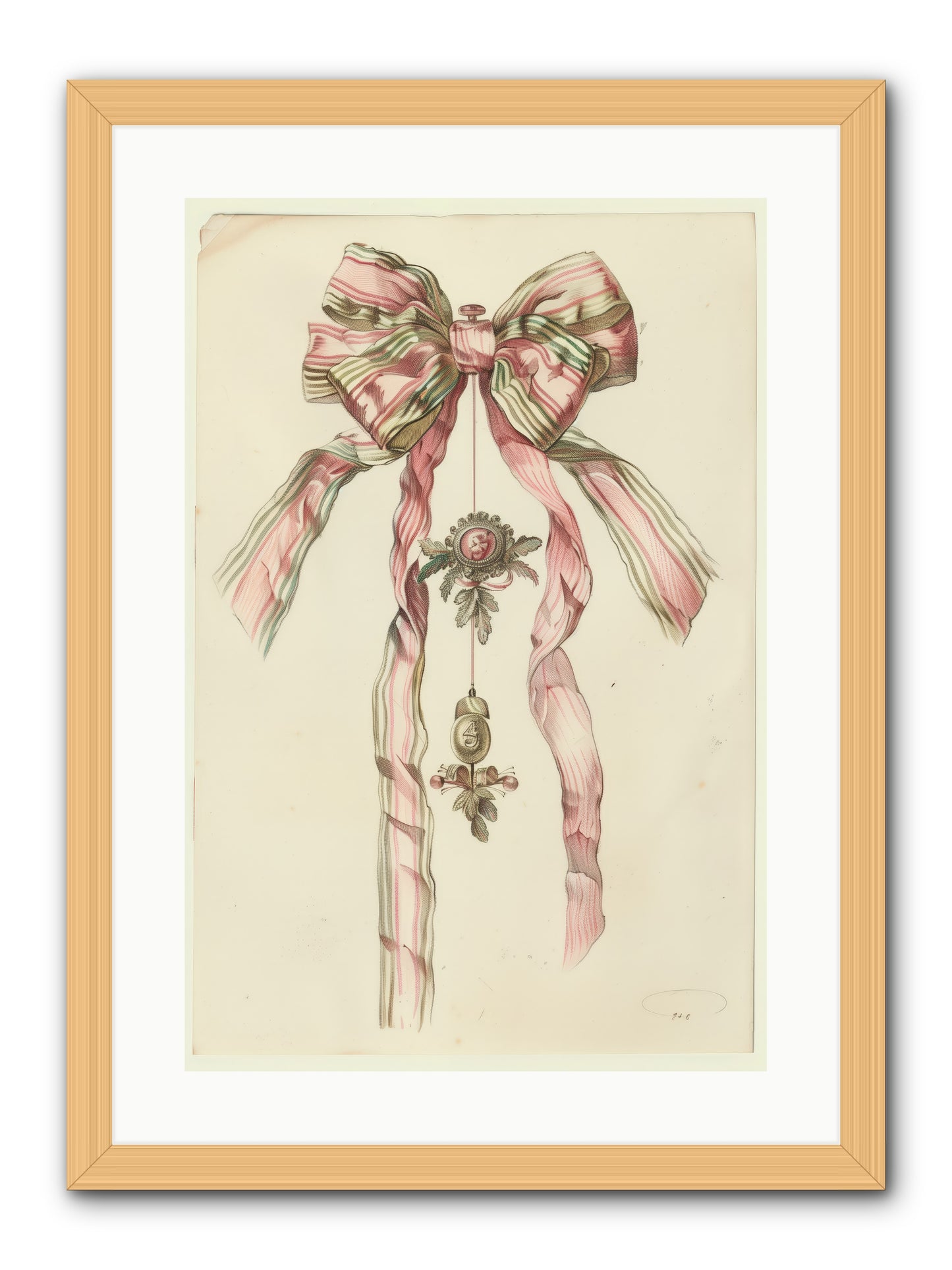 Ribbon Rendezvous -- Framed Print - Natural 16x24