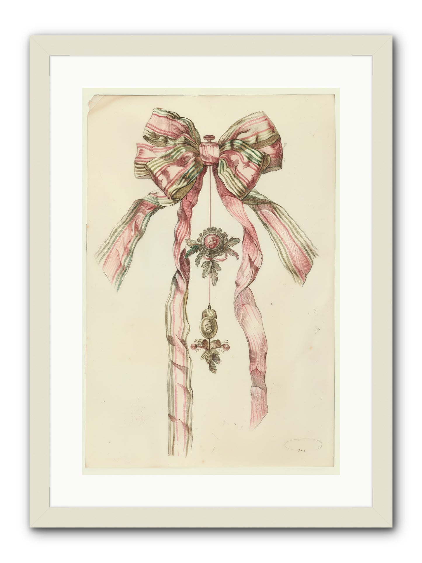 Ribbon Rendezvous -- Framed Print - White 16x24