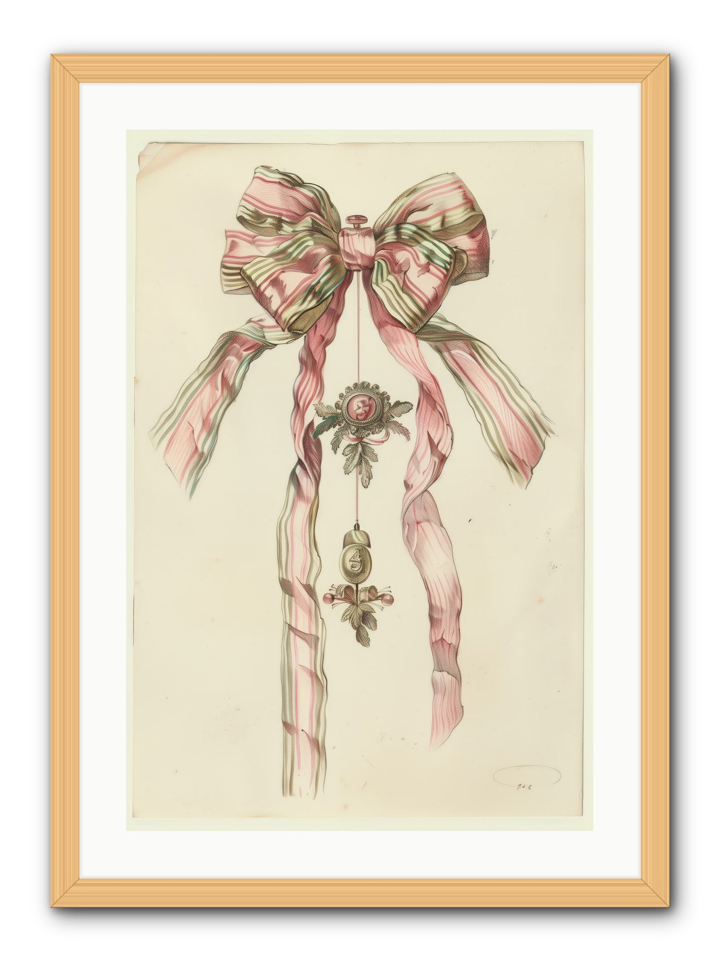 Ribbon Rendezvous -- Framed Print - Natural 20x30