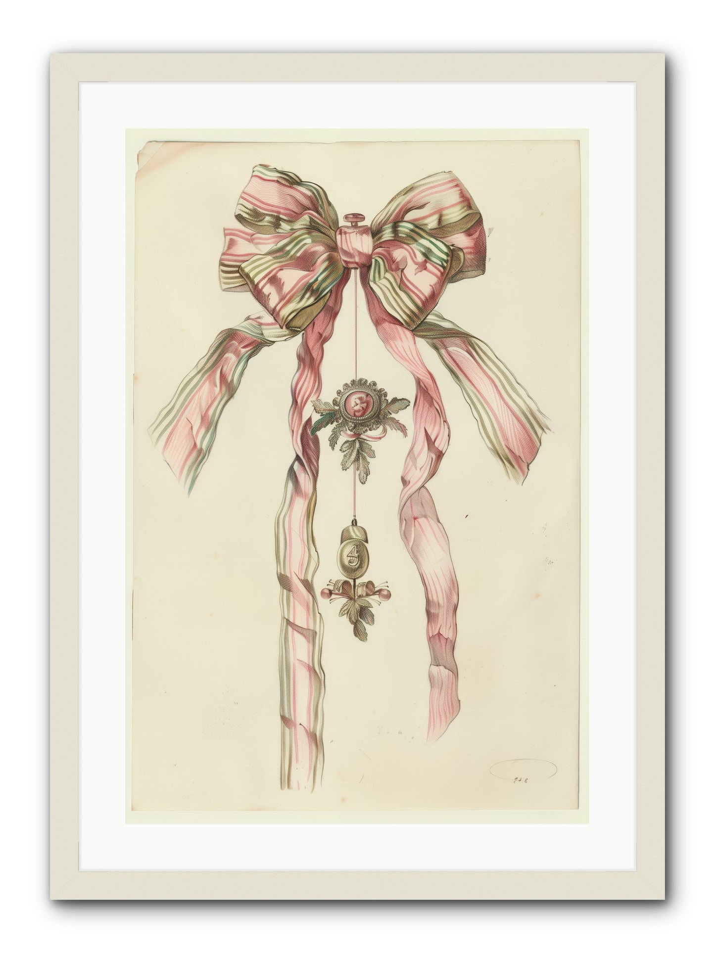 Ribbon Rendezvous -- Framed Print - White 20x30