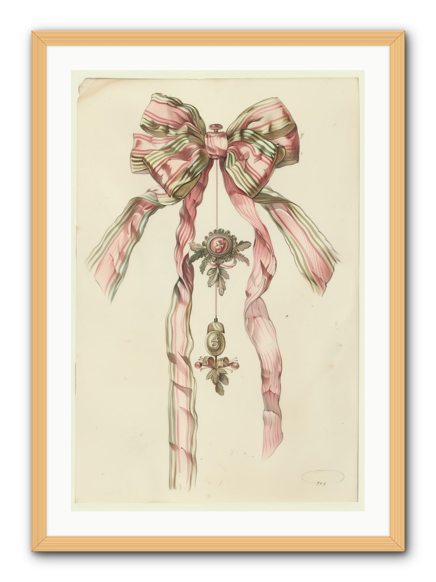 Ribbon Rendezvous -- Framed Print - Natural 24x36