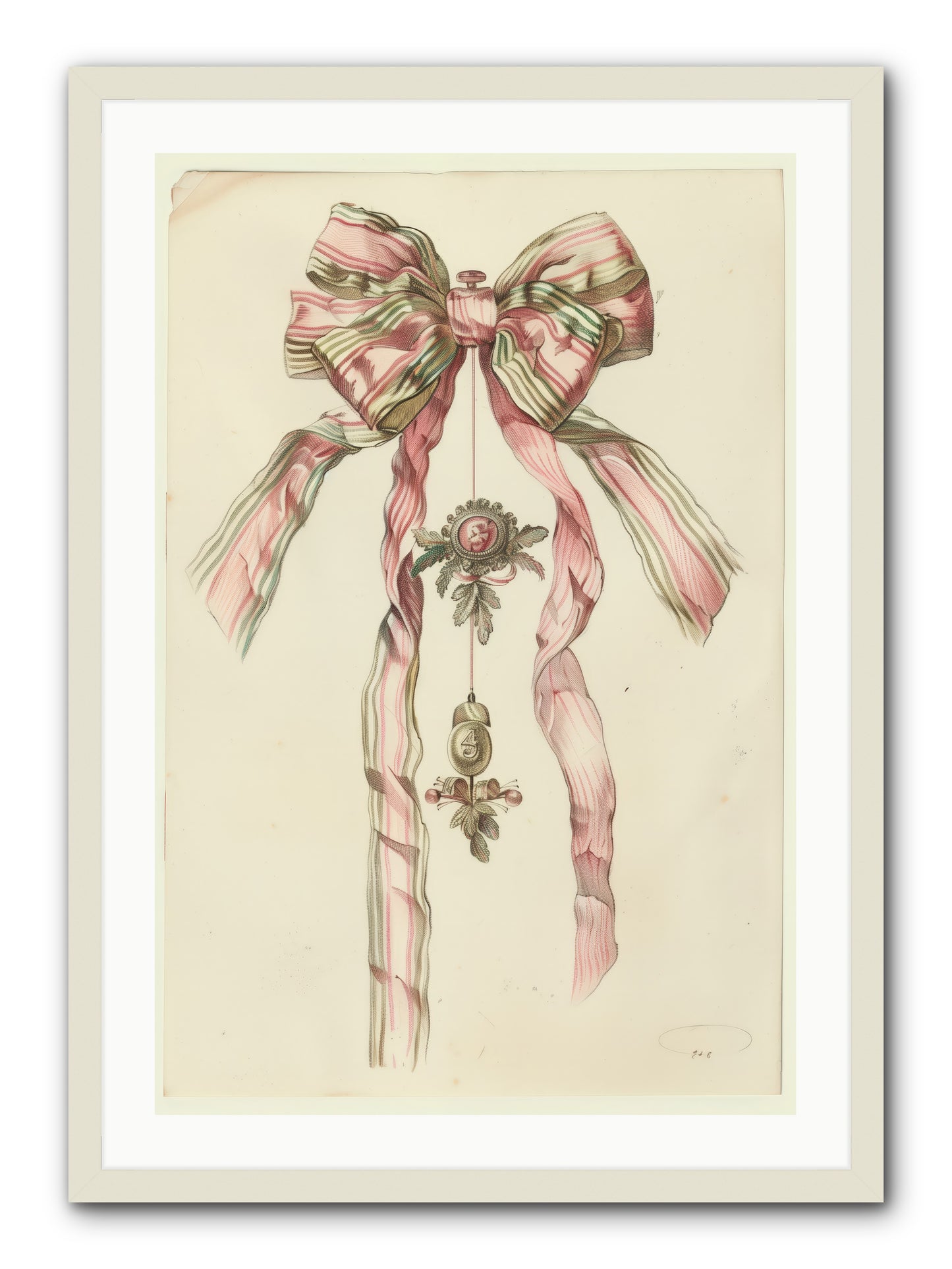 Ribbon Rendezvous -- Framed Print - White 24x36