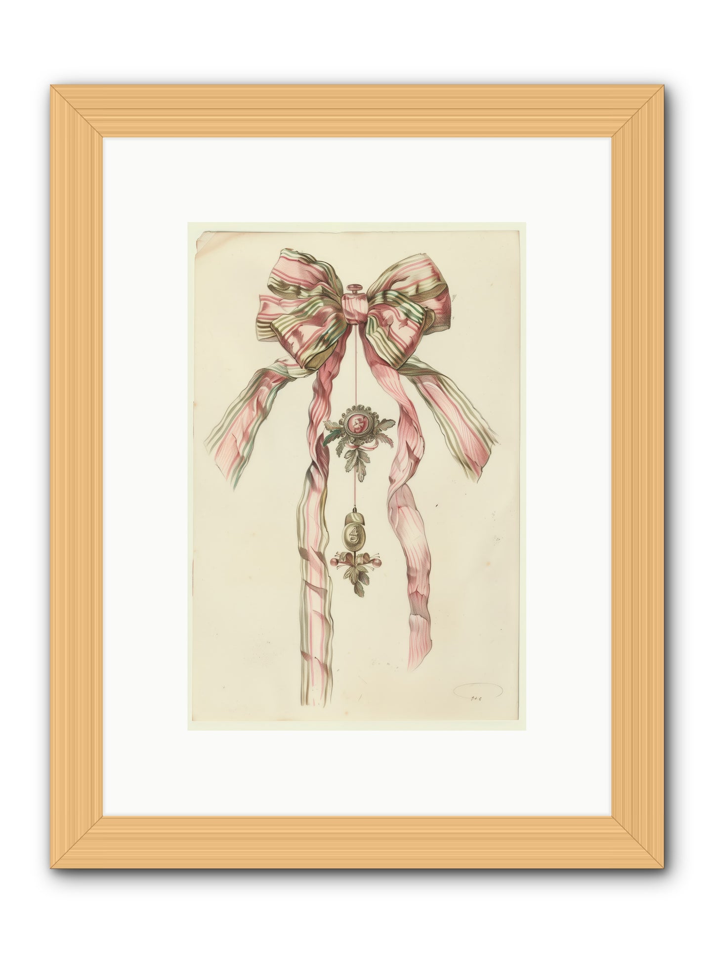 Ribbon Rendezvous -- Framed Print - Natural 8x12