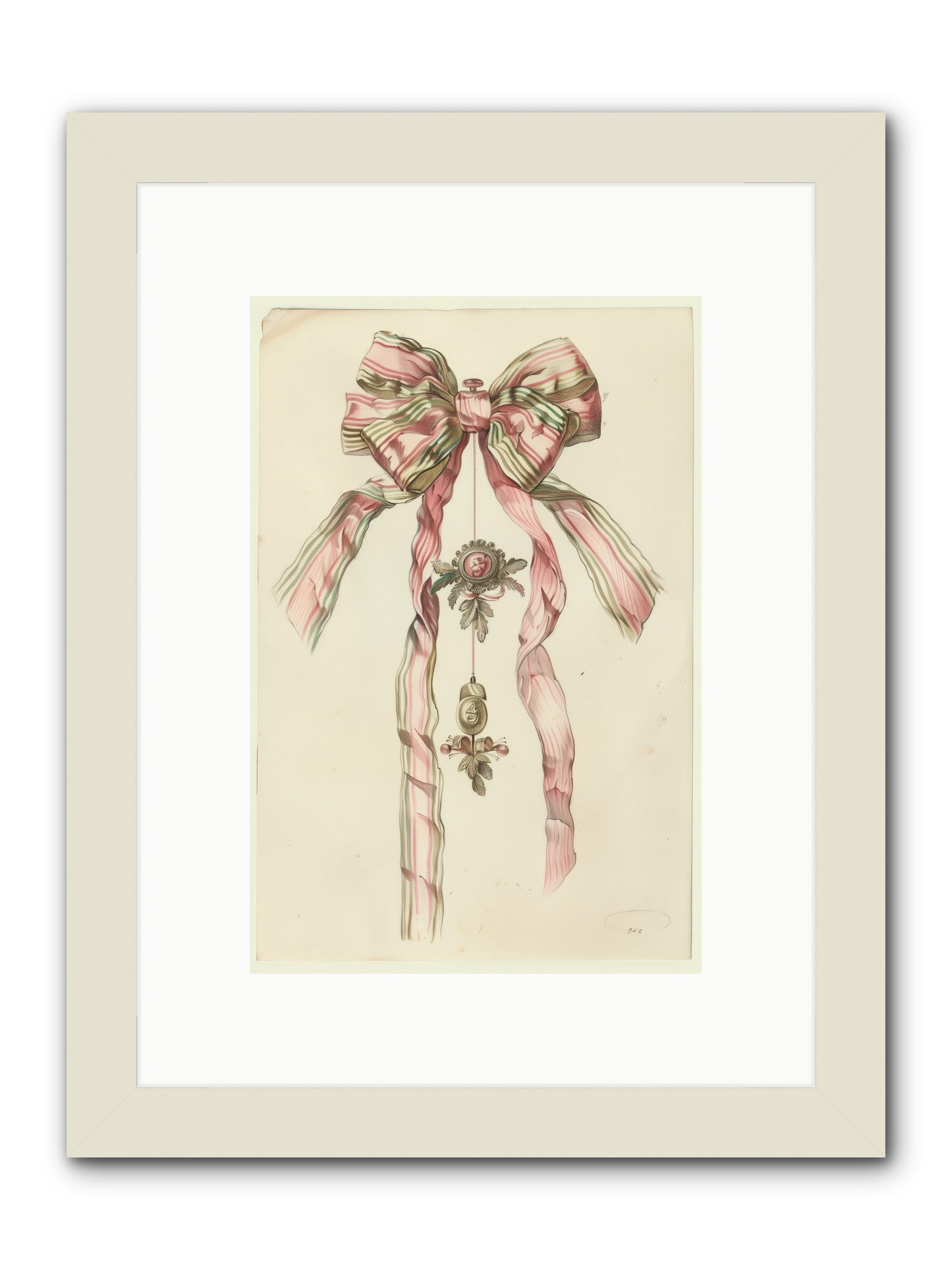 Ribbon Rendezvous -- Framed Print - White 8x12