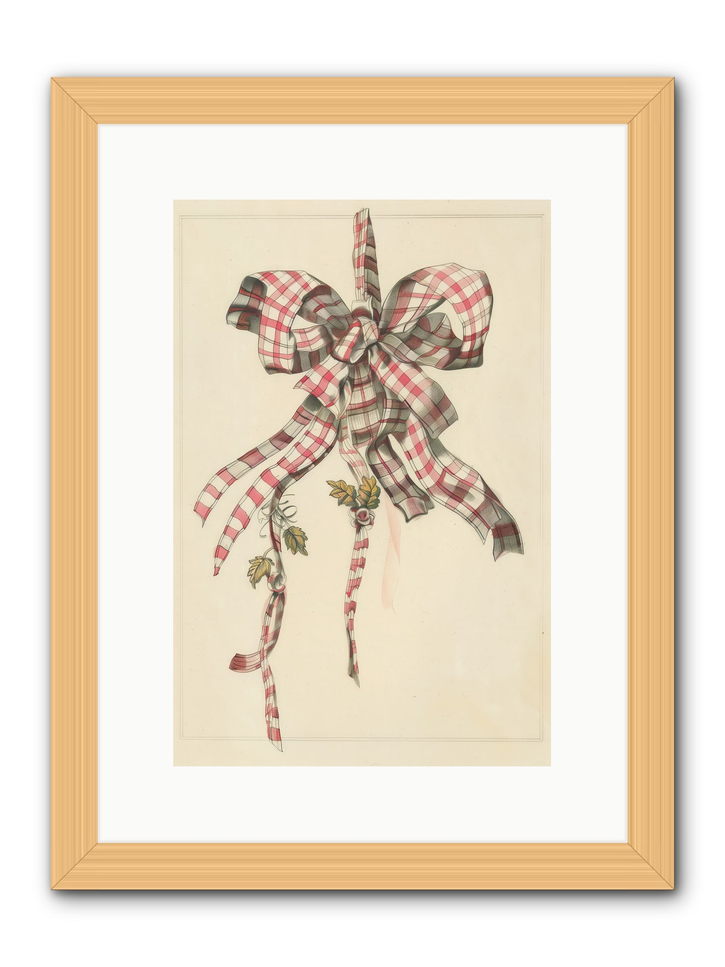 Ribbon Reverie -- Framed Print - Natural 10x15
