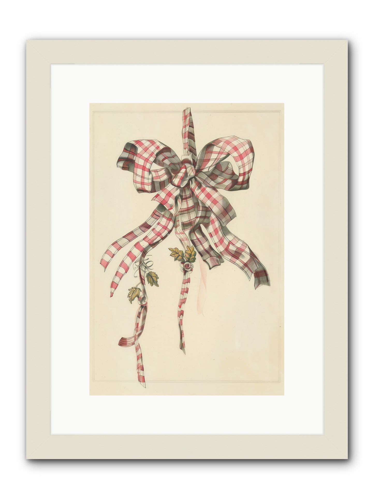 Ribbon Reverie -- Framed Print - White 10x15