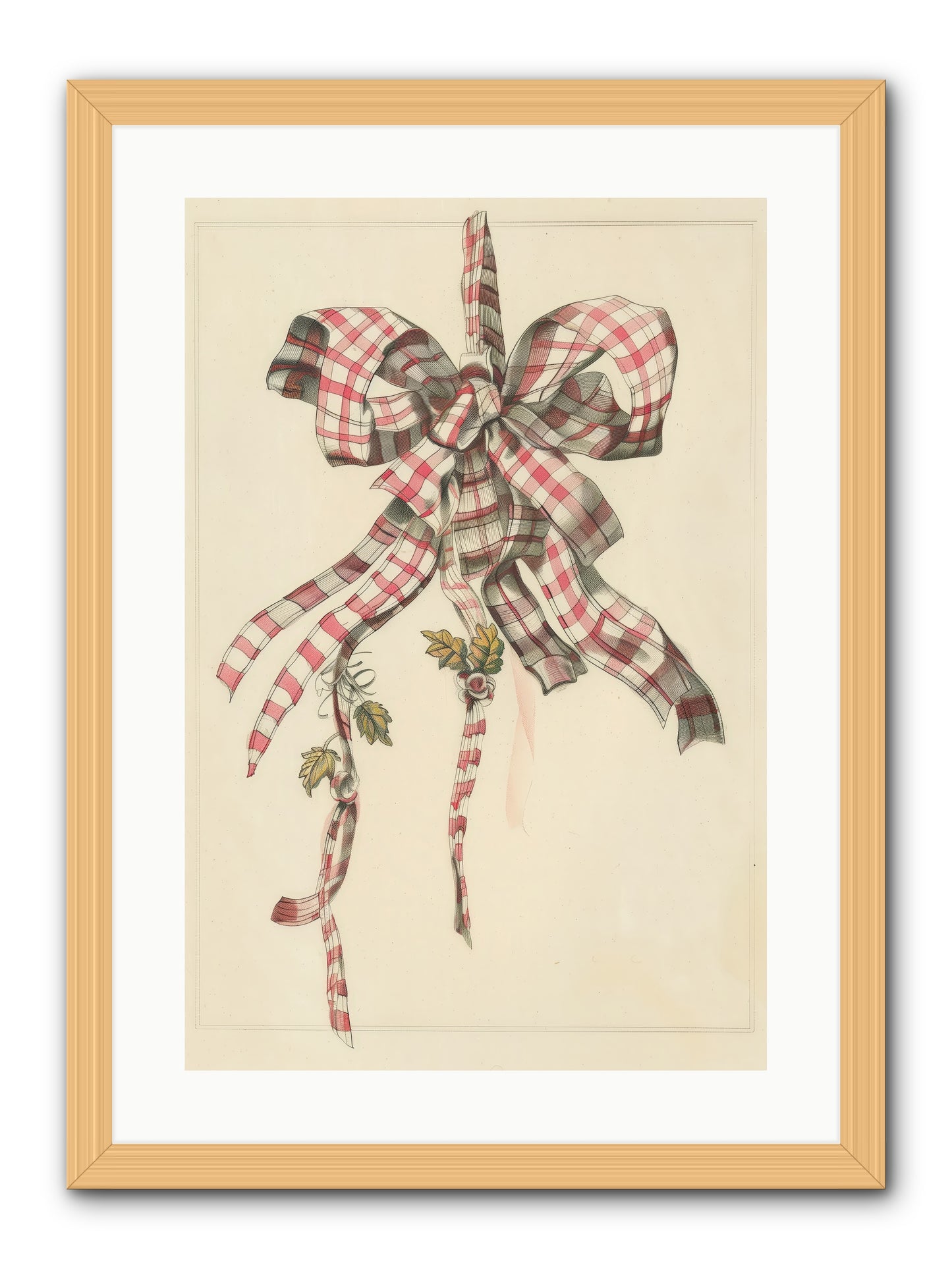 Ribbon Reverie -- Framed Print - Natural 16x24