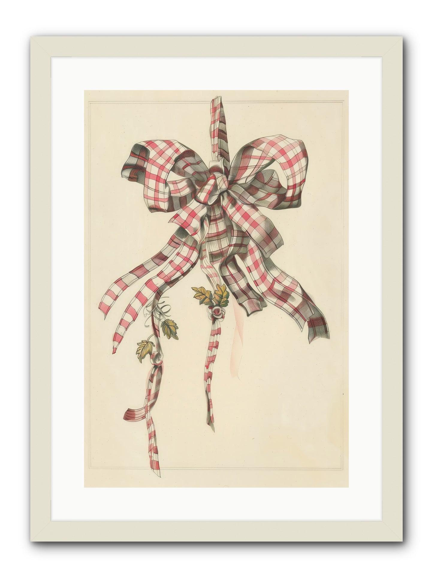 Ribbon Reverie -- Framed Print - White 16x24
