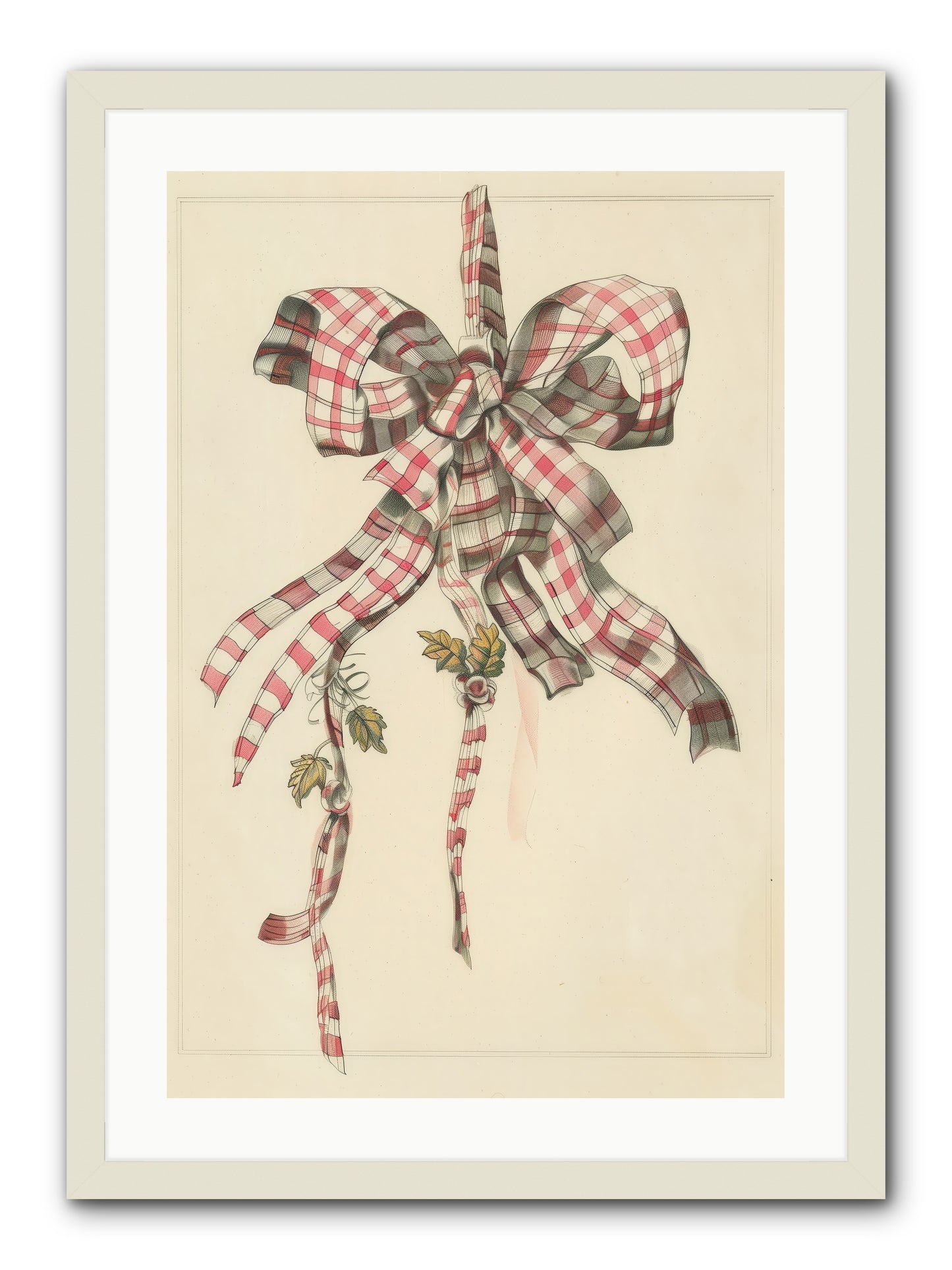 Ribbon Reverie -- Framed Print - White 20x30