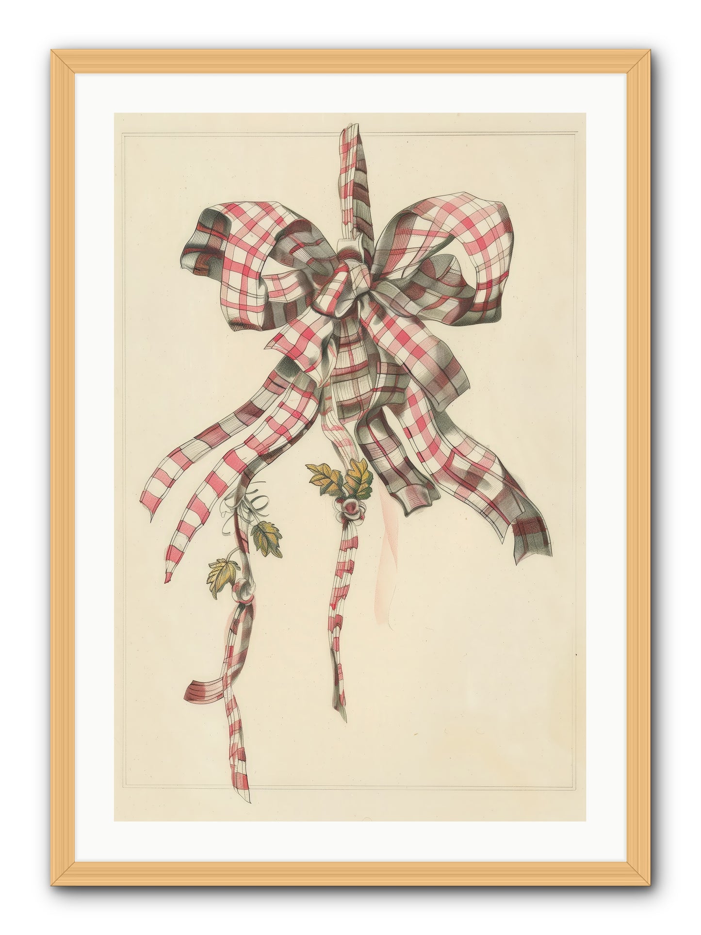 Ribbon Reverie -- Framed Print - Natural 24x36