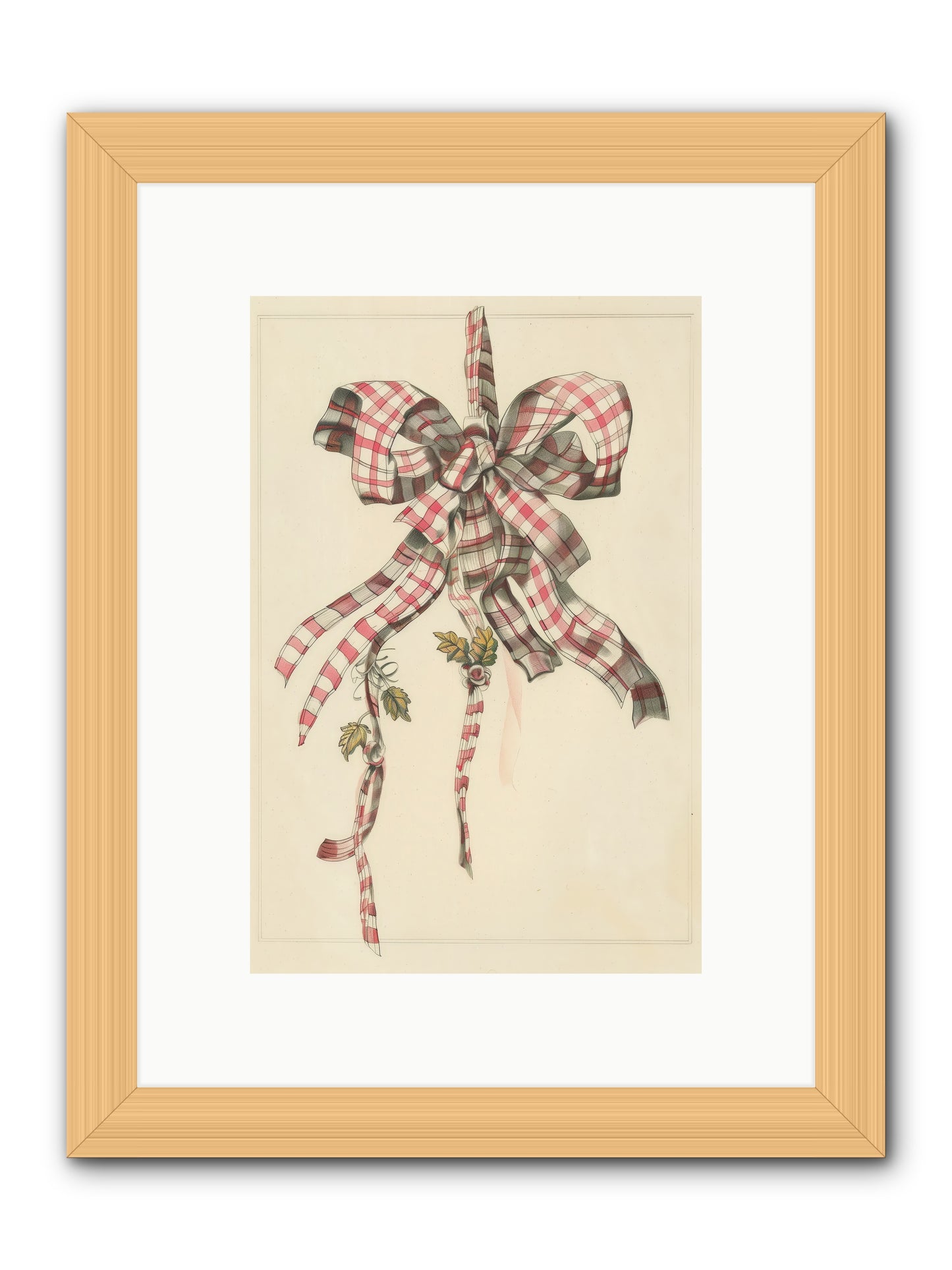 Ribbon Reverie -- Framed Print - Natural 8x12