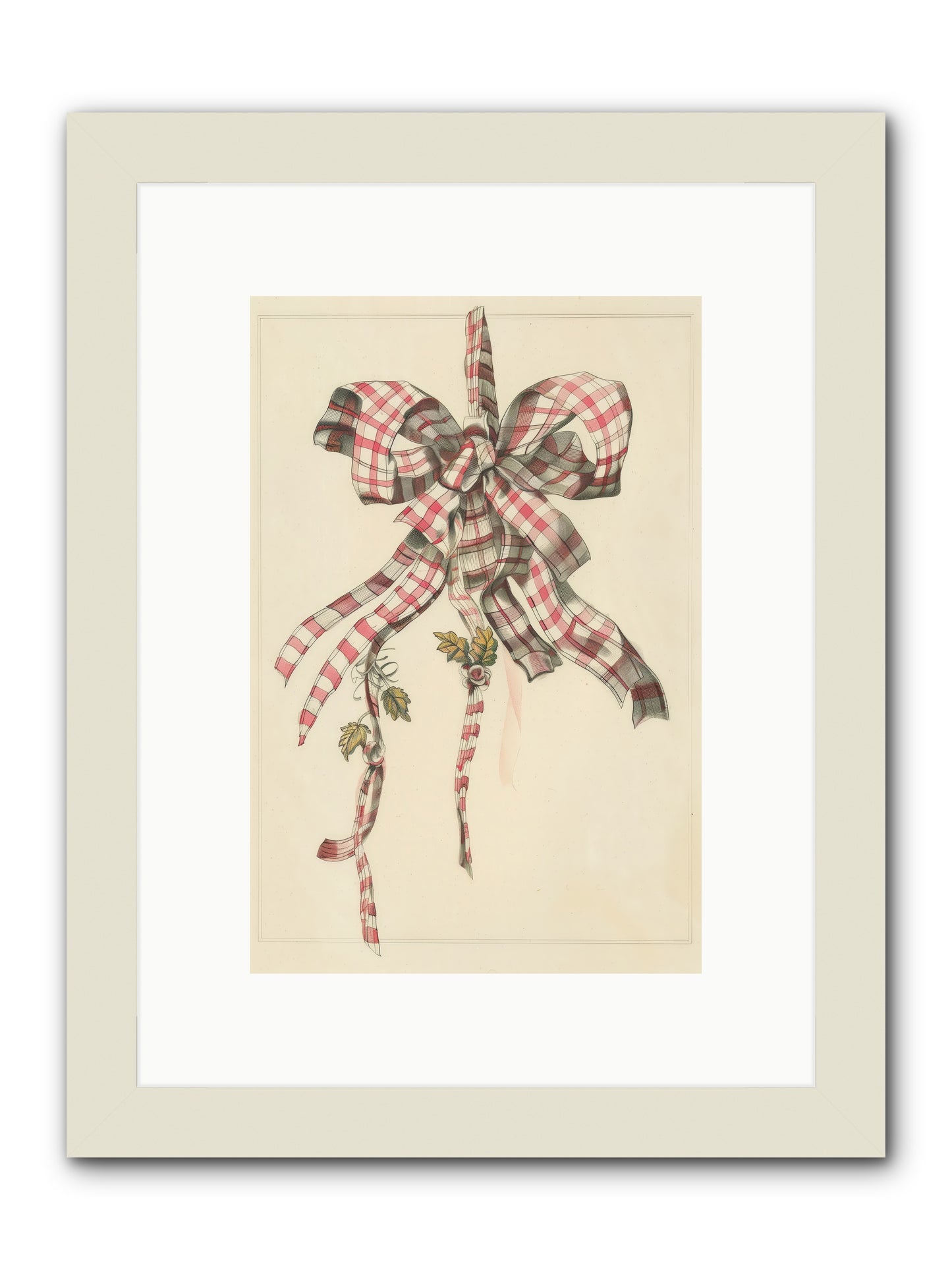 Ribbon Reverie -- Framed Print - White 8x12