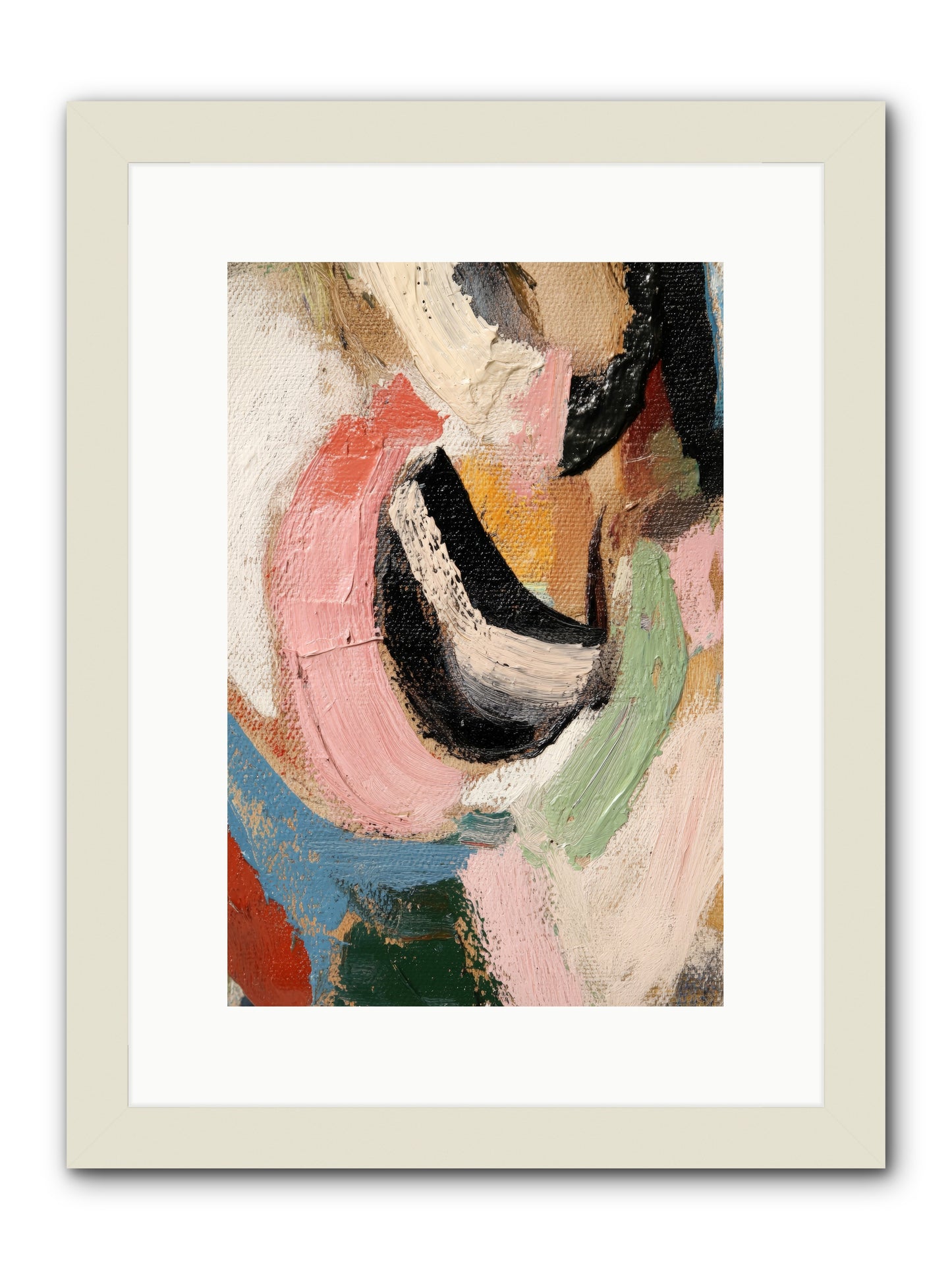 Ribbon Soirée -- Framed Print - White 10x15