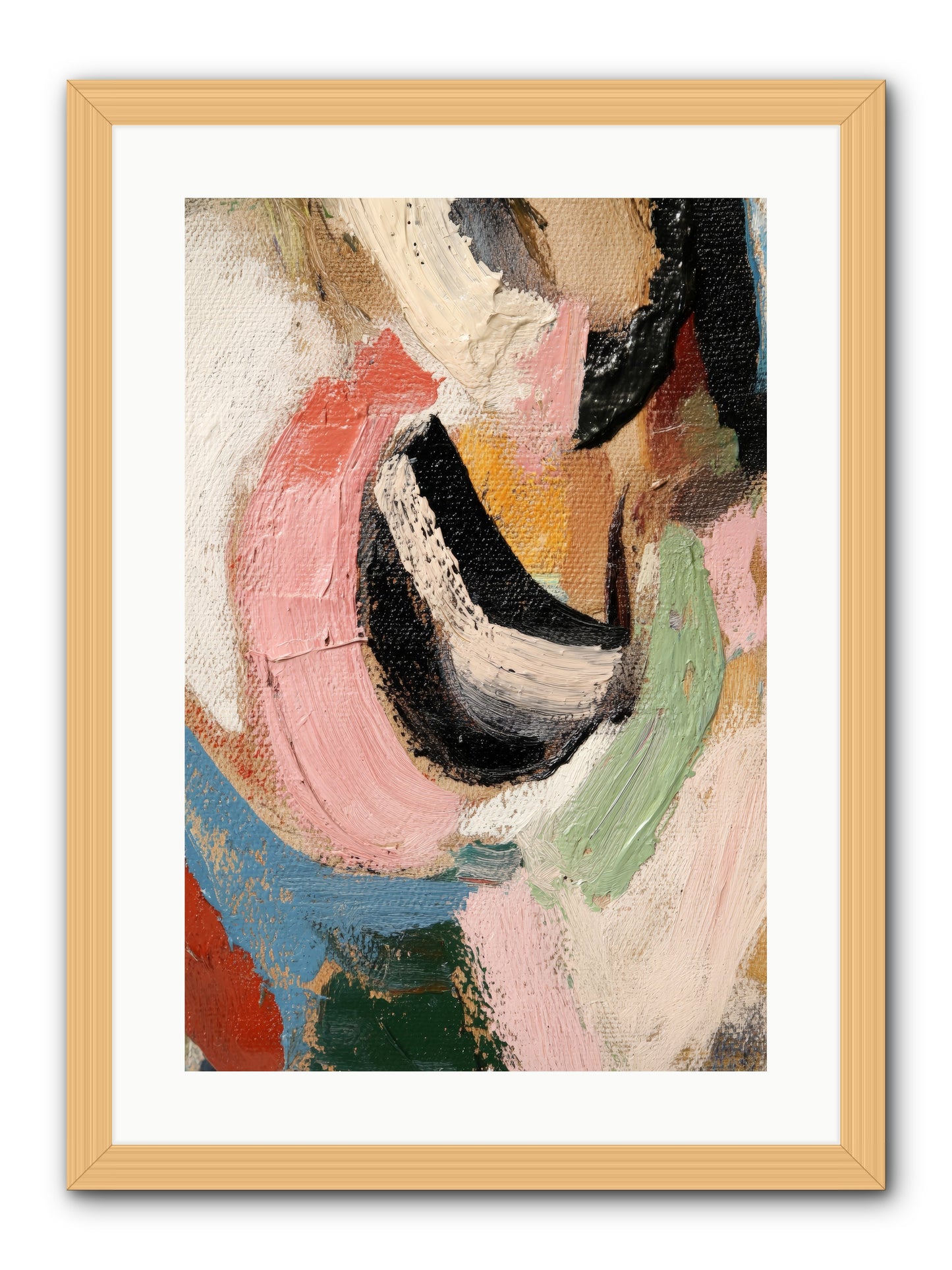 Ribbon Soirée -- Framed Print - Natural 16x24