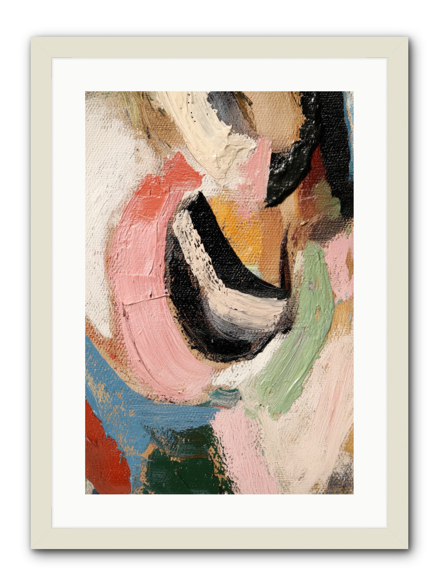 Ribbon Soirée -- Framed Print - White 16x24