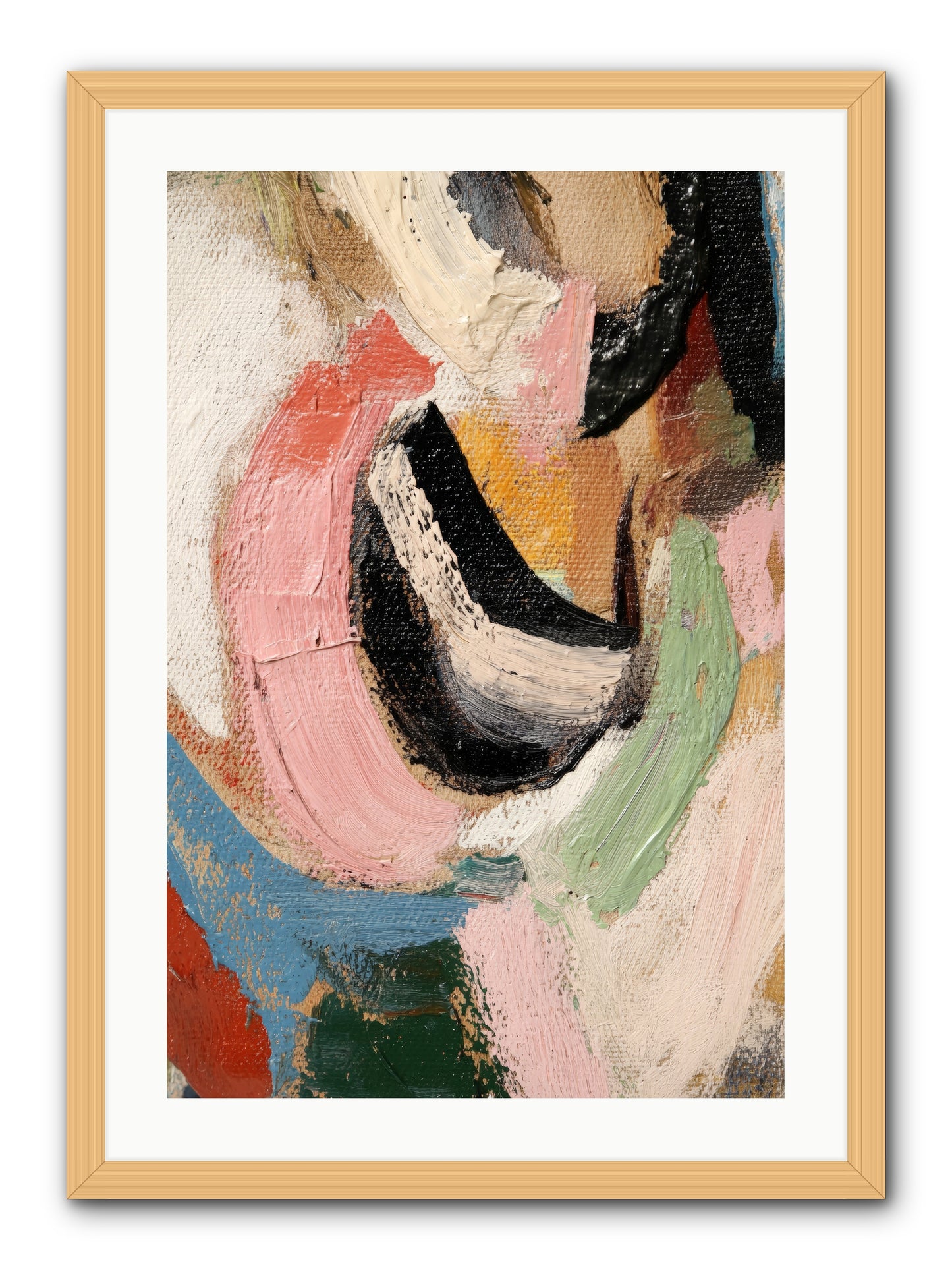 Ribbon Soirée -- Framed Print - Natural 20x30