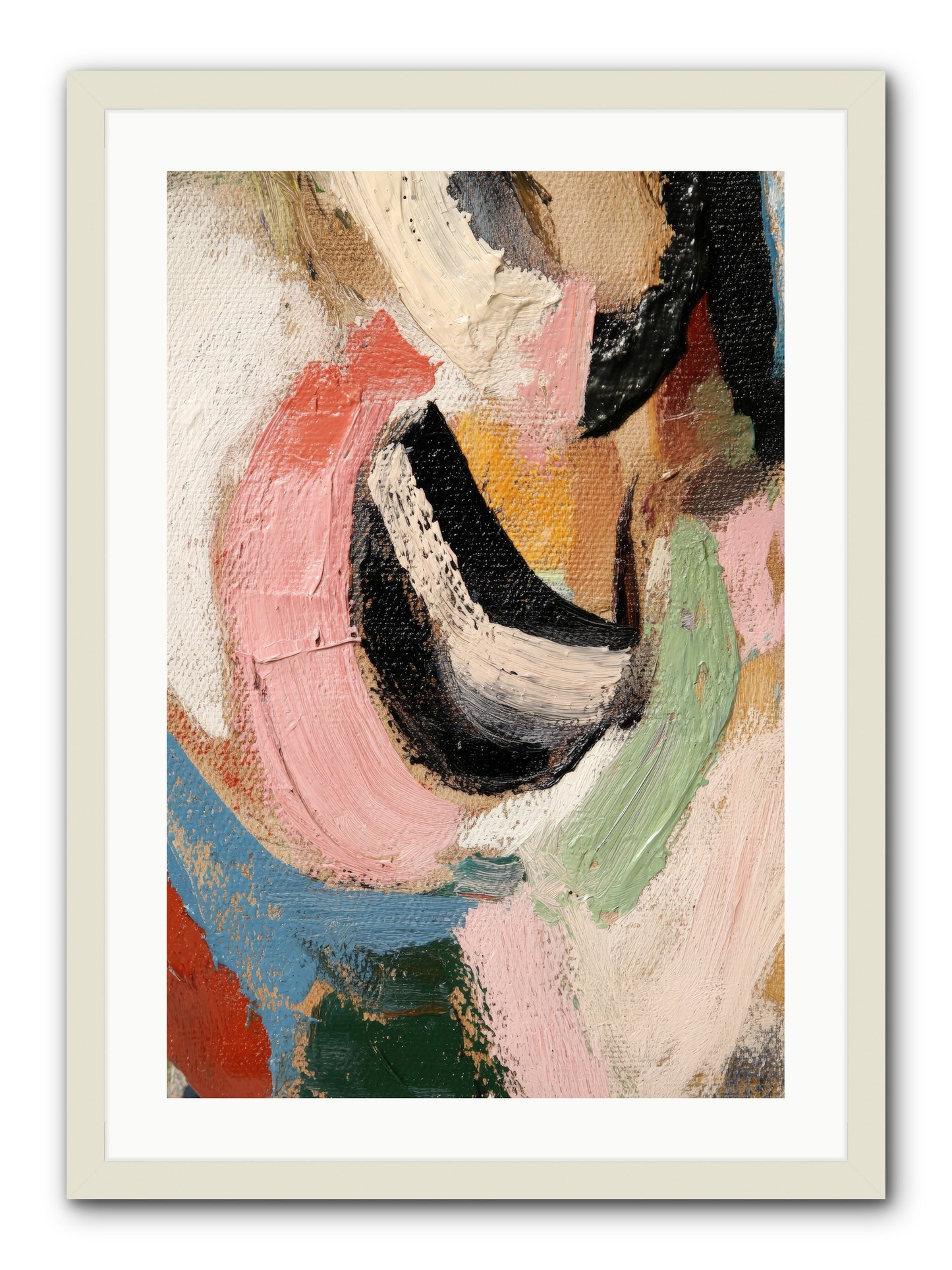 Ribbon Soirée -- Framed Print - White 20x30