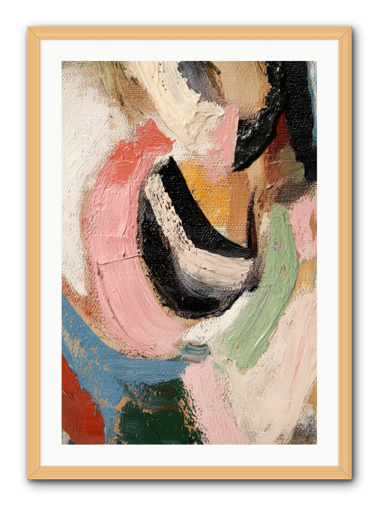 Ribbon Soirée -- Framed Print - Natural 24x36