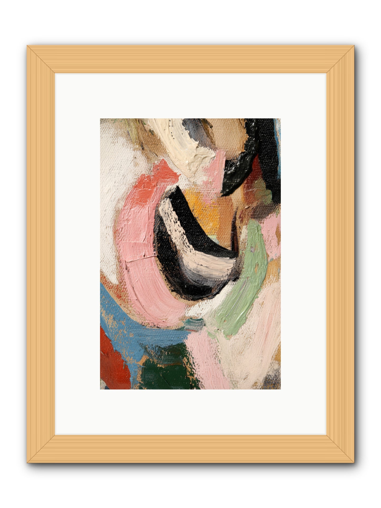 Ribbon Soirée -- Framed Print - Natural 8x12
