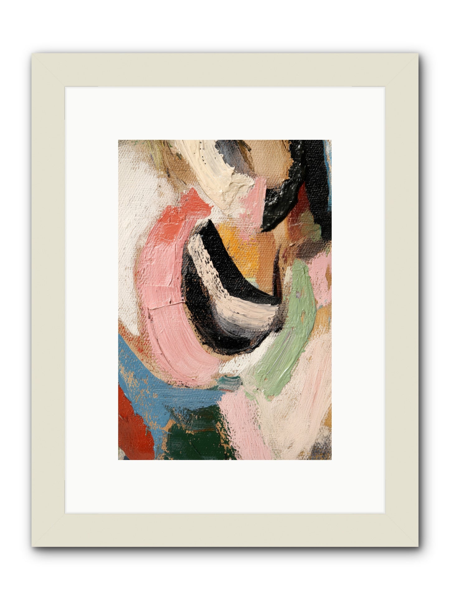 Ribbon Soirée -- Framed Print - White 8x12