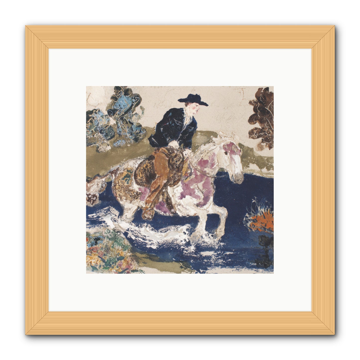 Ribbon Through the Wild -- Framed Print - Natural 10x10