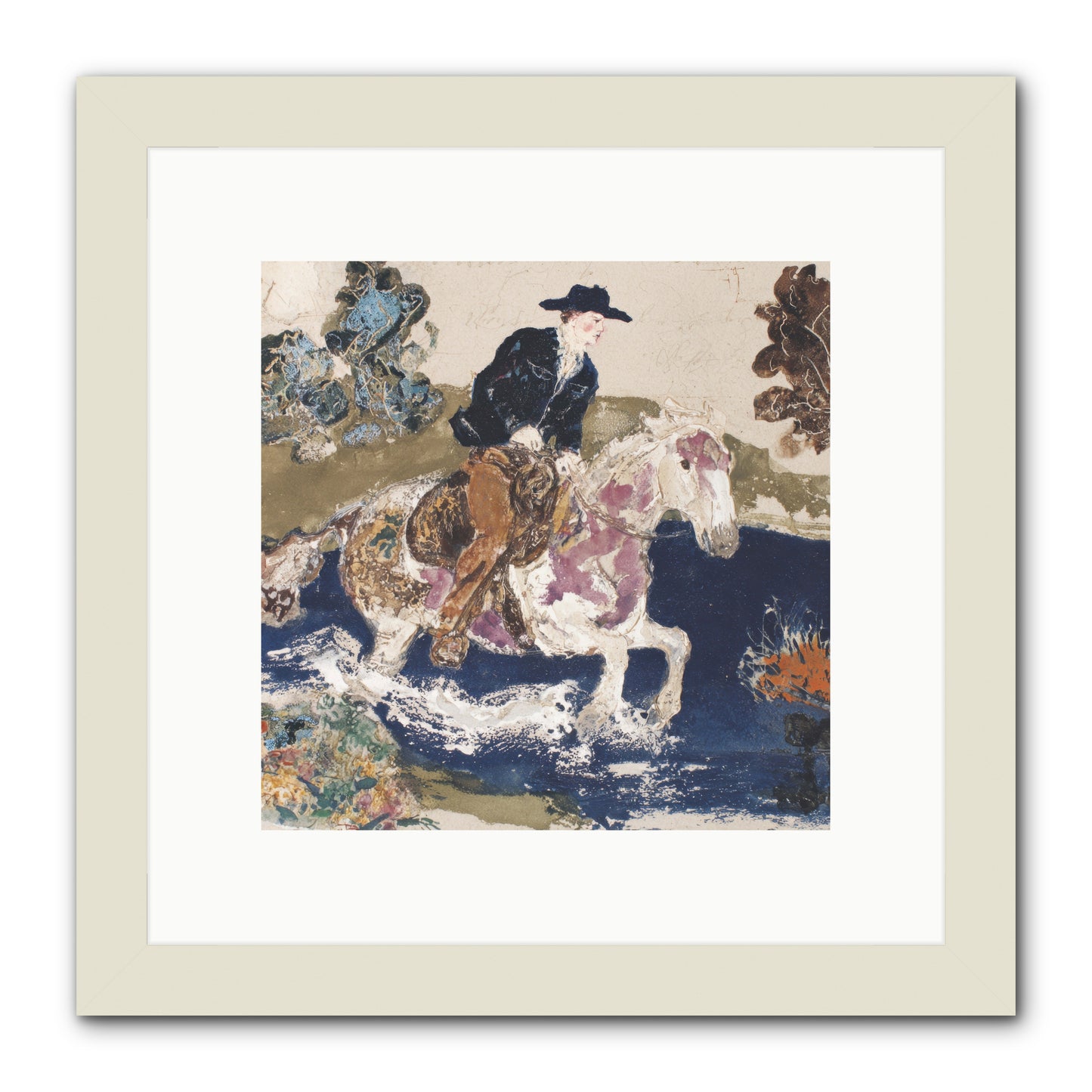 Ribbon Through the Wild -- Framed Print - White 10x10
