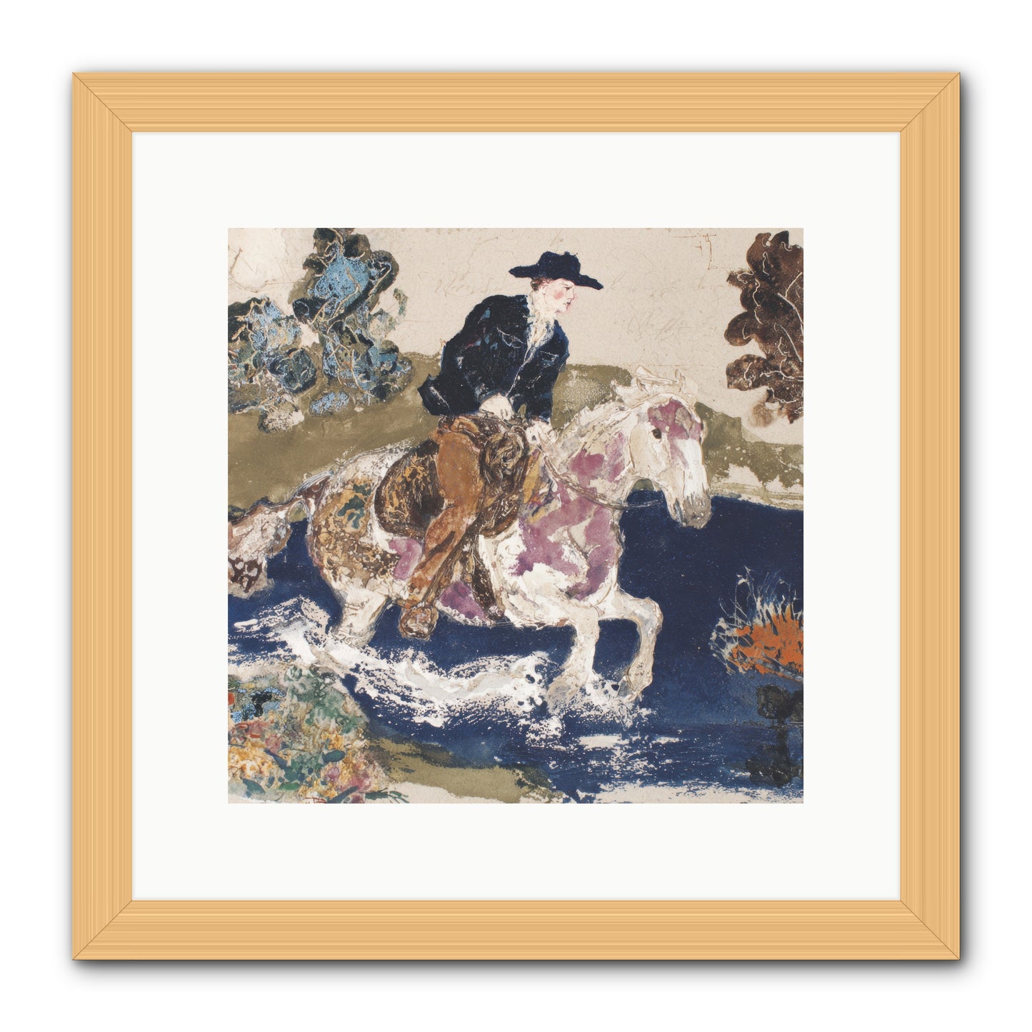 Ribbon Through the Wild -- Framed Print - Natural 12x12