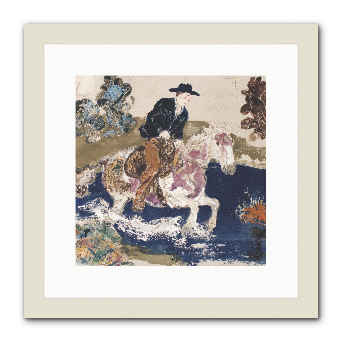 Ribbon Through the Wild -- Framed Print - White 12x12