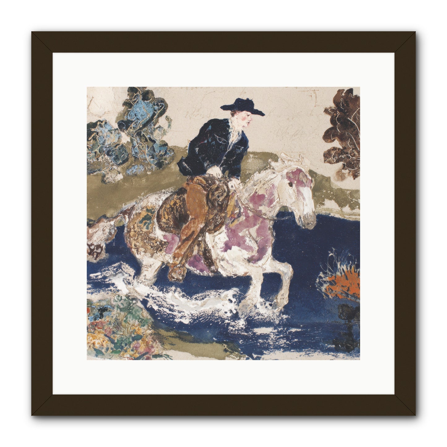 Ribbon Through the Wild -- Framed Print - Black 16x16