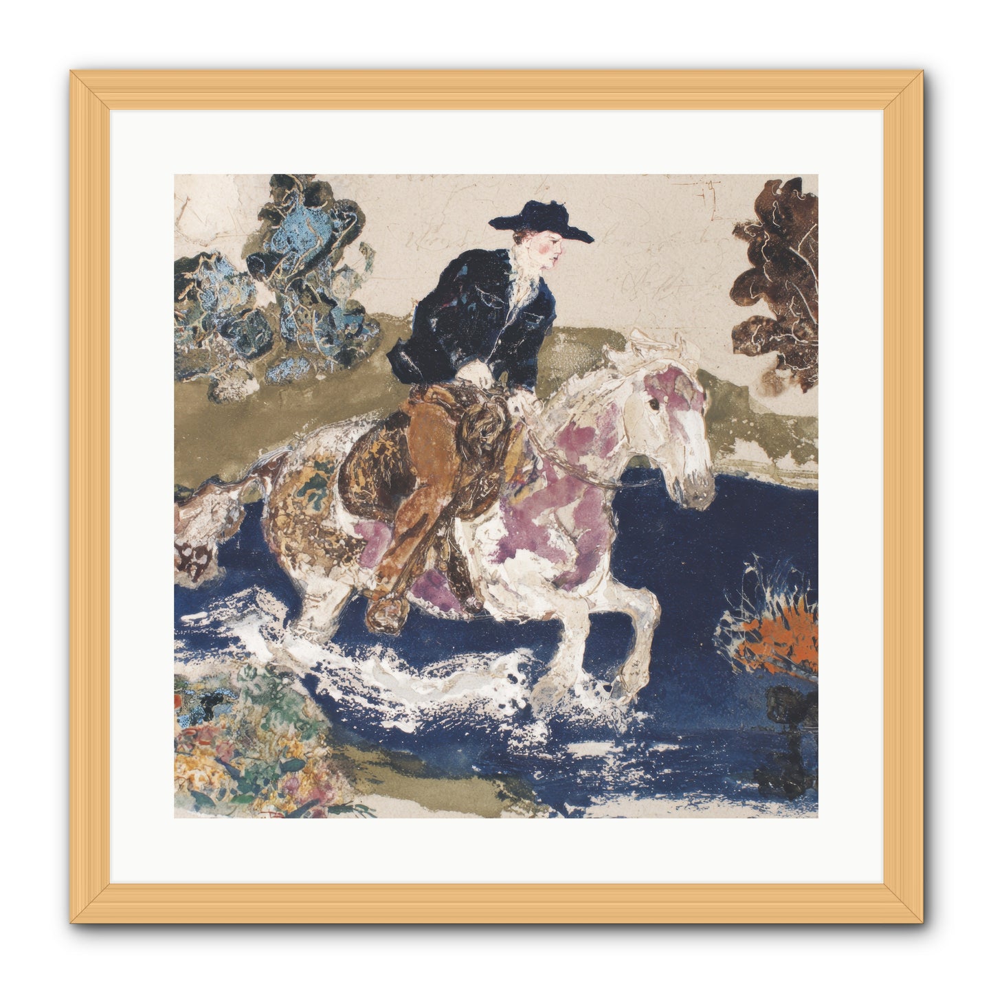 Ribbon Through the Wild -- Framed Print - Natural 20x20