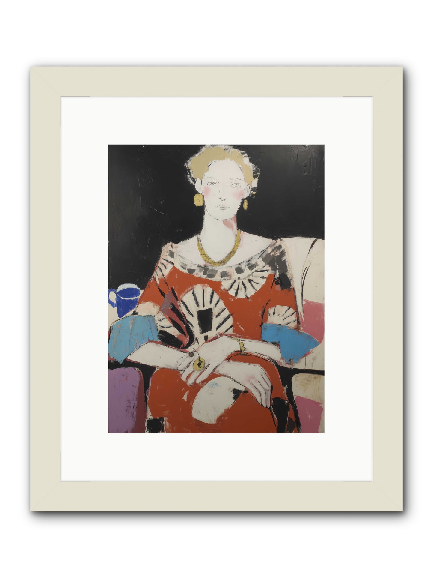 Riddle In Silk -- Framed Print - White 9x12