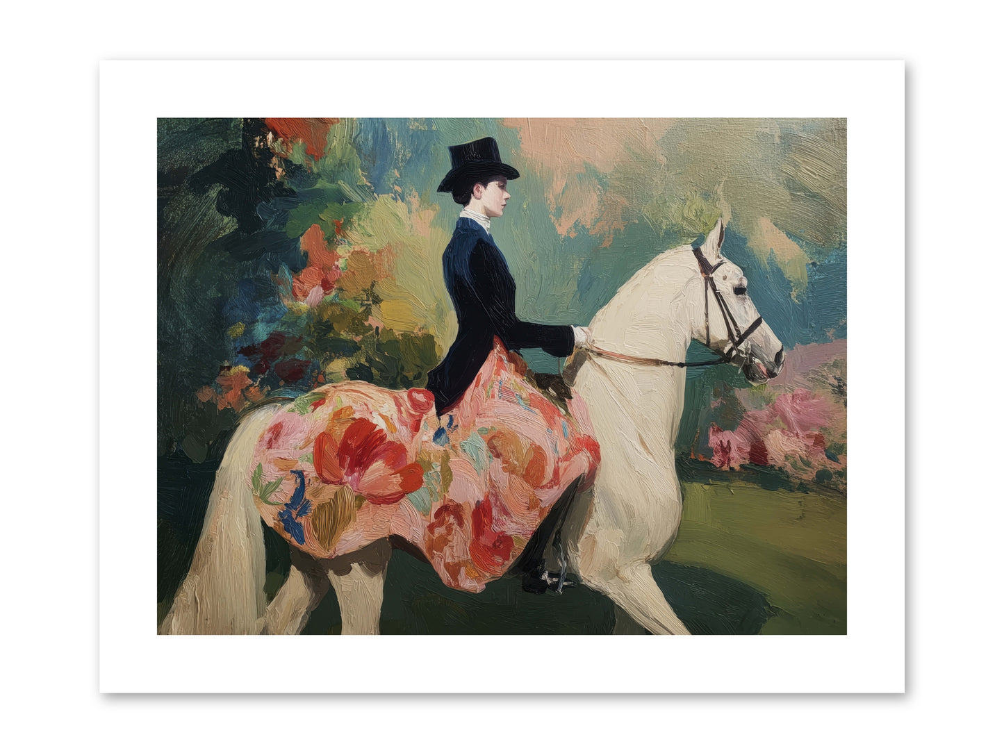 Riding Into the Weekend -- Paper Print 12x9