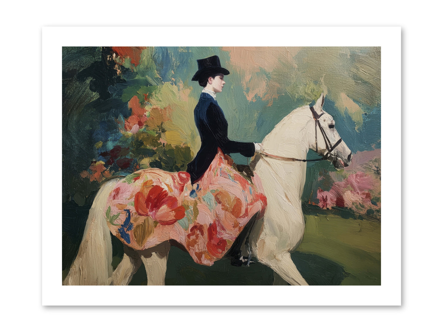 Riding Into the Weekend -- Loose Canvas Print 16x12