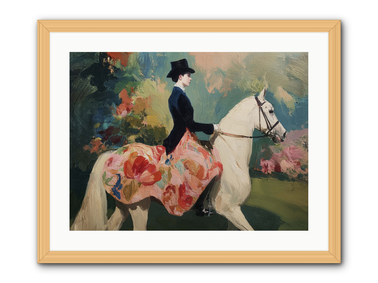 Riding Into the Weekend -- Framed Print - Natural 24x18