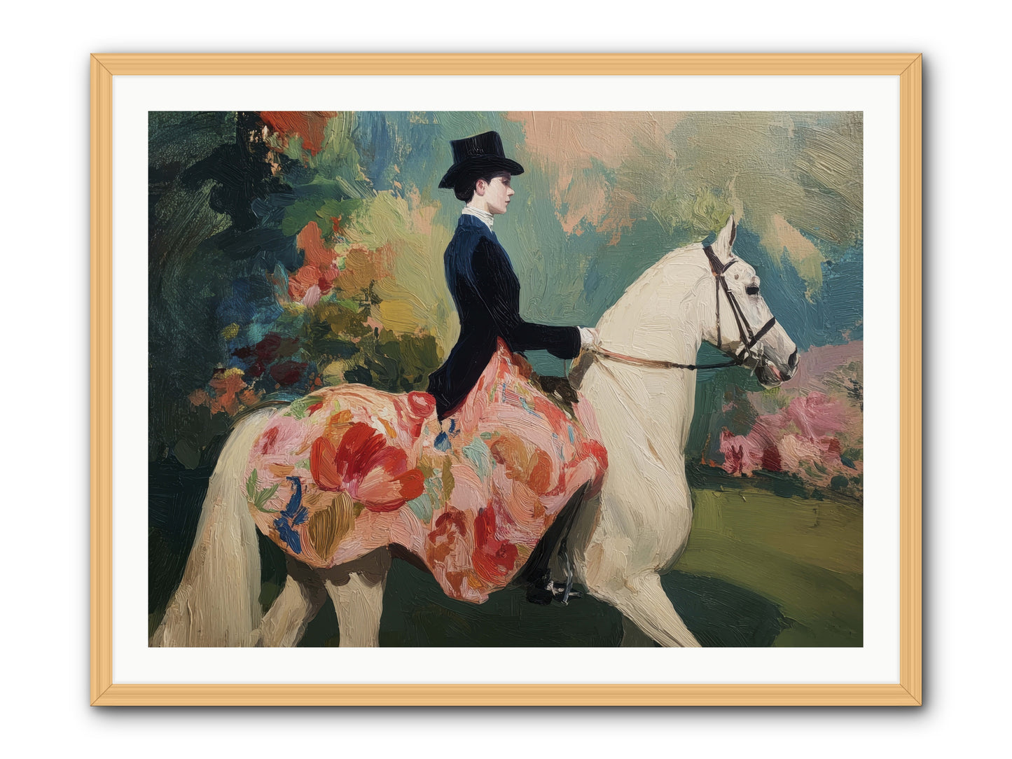Riding Into the Weekend -- Framed Print - Natural 40x30