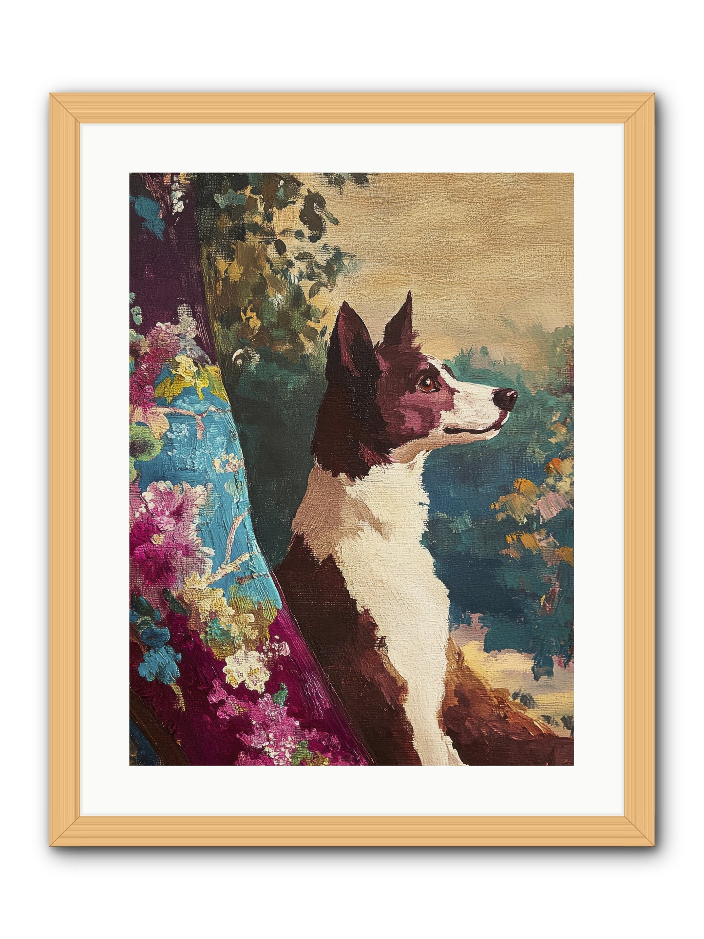 River -- Framed Print - Natural 18x24