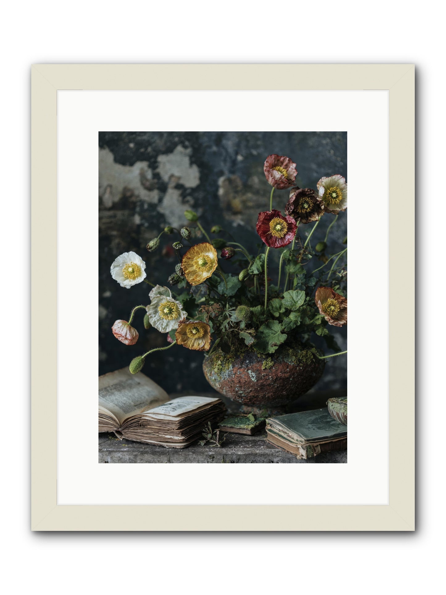 Rivers Edge -- Framed Print - White 12x16