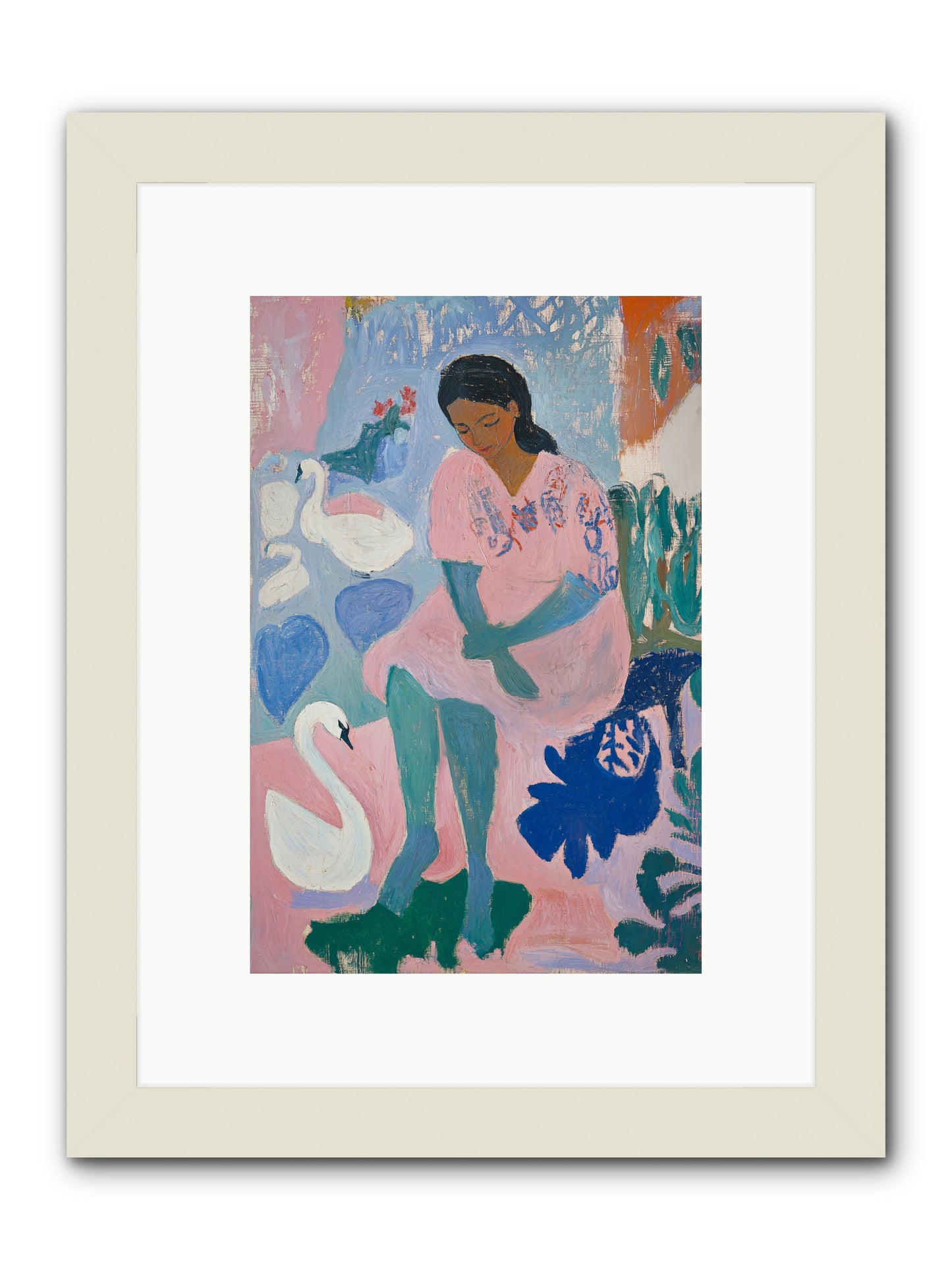 Riverside Portrait -- Framed Print - White 8x12