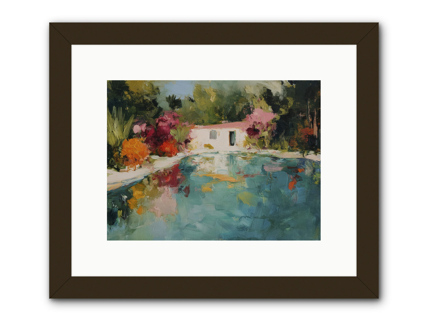 Riviera Relaxation -- Framed Print - Black 12x9