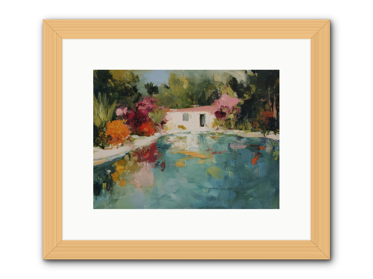 Riviera Relaxation -- Framed Print - Natural 12x9
