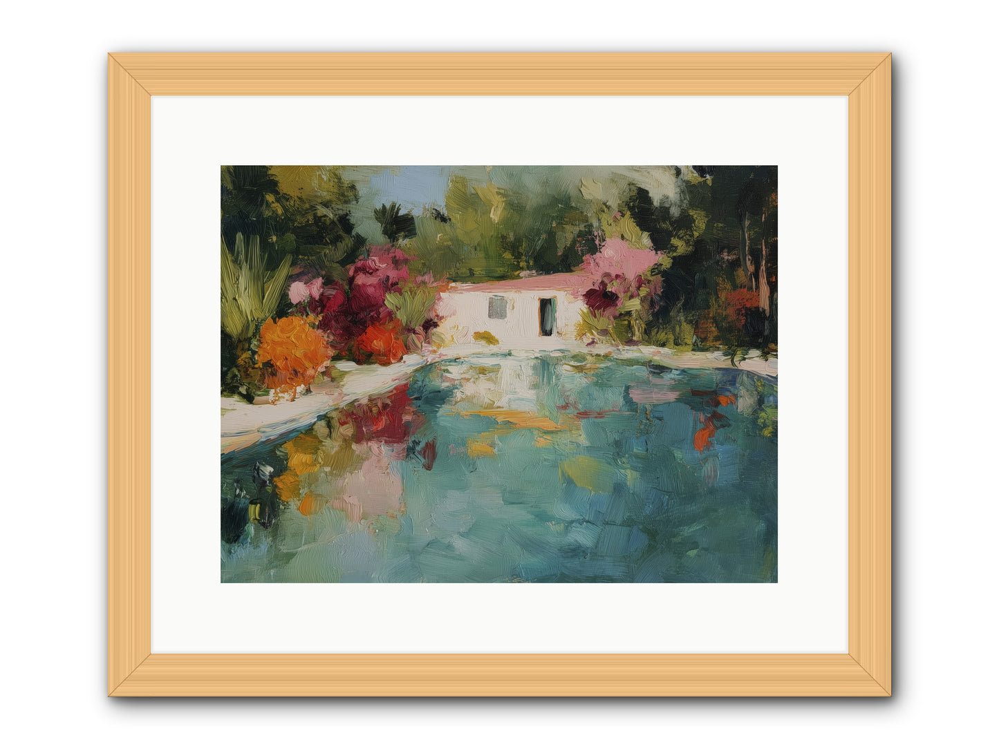 Riviera Relaxation -- Framed Print - Natural 16x12