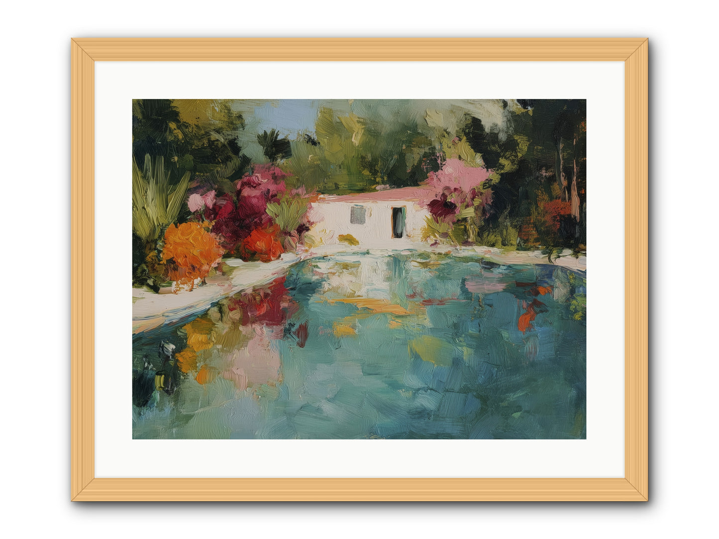 Riviera Relaxation -- Framed Print - Natural 24x18