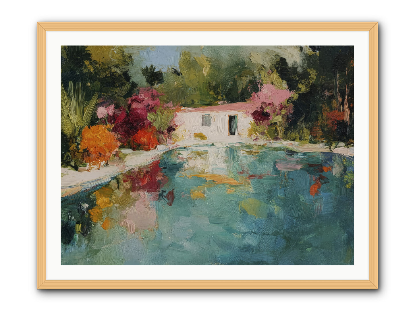 Riviera Relaxation -- Framed Print - Natural 40x30