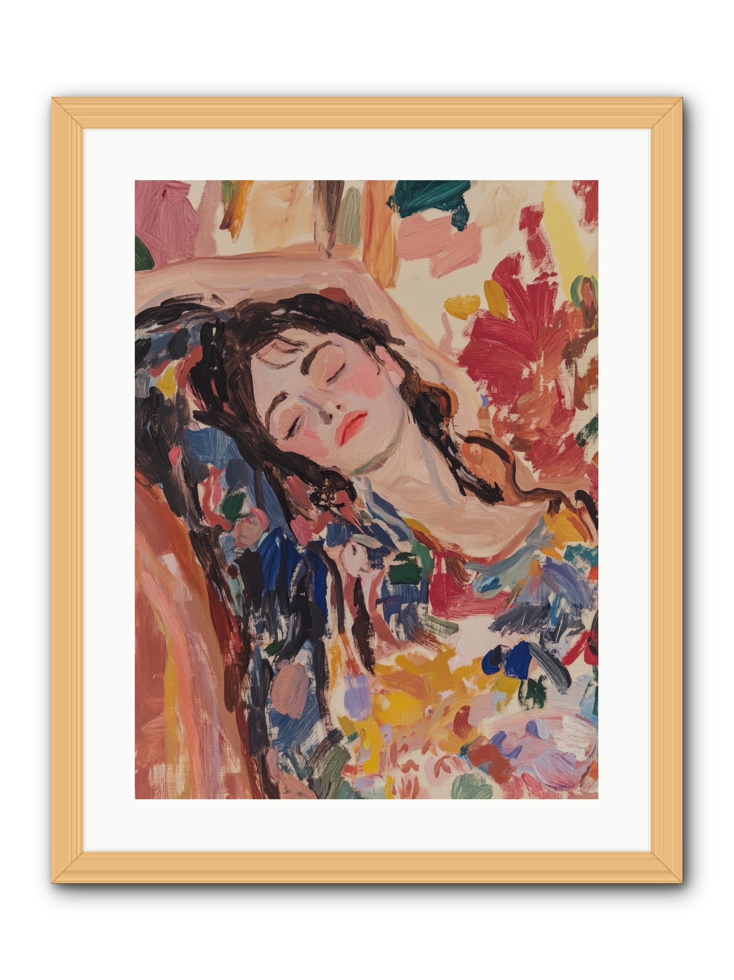 Riviera Reveries -- Framed Print - Natural 18x24