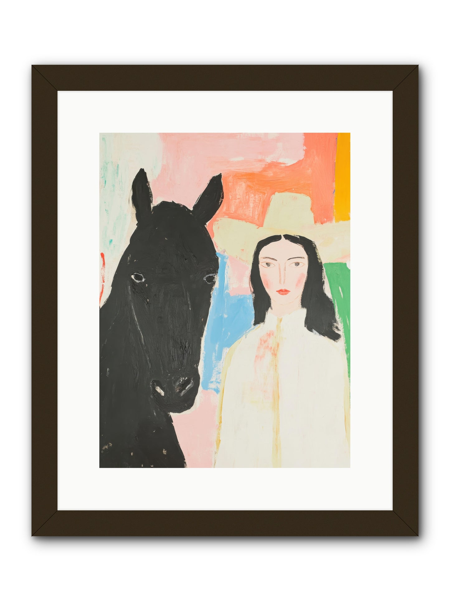 Rodeo Heart -- Framed Print - Black 12x16