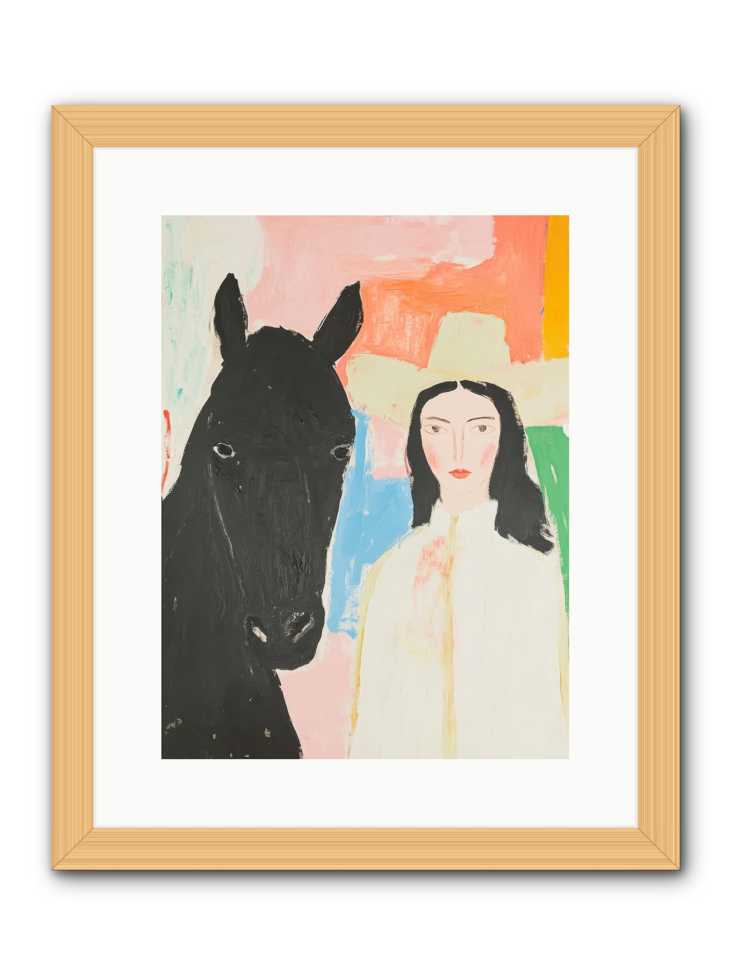 Rodeo Heart -- Framed Print - Natural 12x16