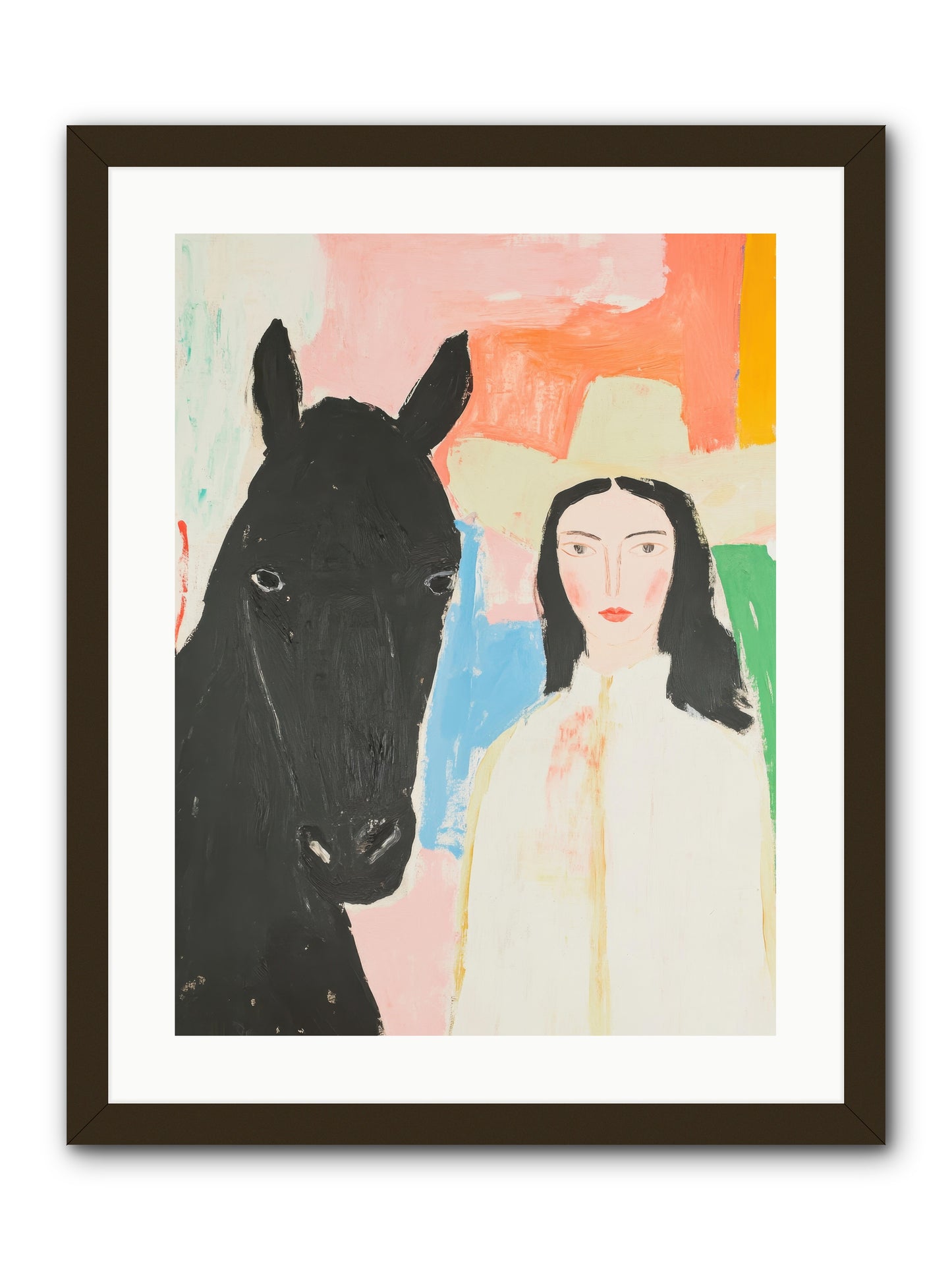 Rodeo Heart -- Framed Print - Black 18x24